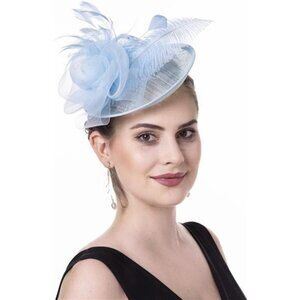 Women's Fascinators Feathers Headband Blue4